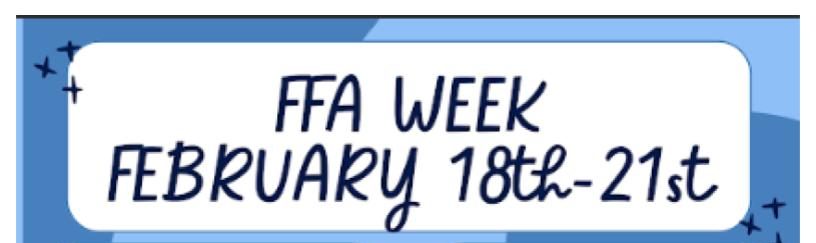 FFA Spirit Week 2/18-2/21