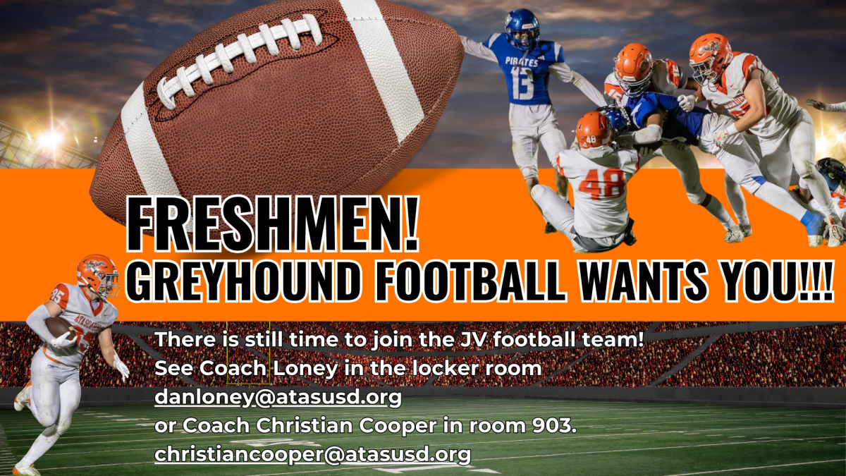 FRESHMEN! GREYHOUND FOOTBALL WANTS YOU!!!
